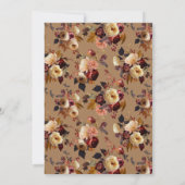 Herfst In Liefde Boho Bloemen Vrijgezellenfeest Kaart (Achterkant)