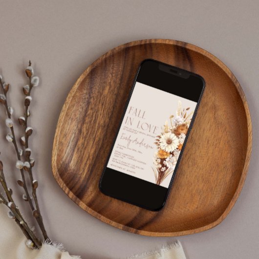 Herfst In Liefde Boho Bloemen Vrijgezellenfeest Kaart