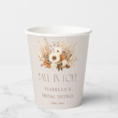 Herfst In Liefde Boho Bloemen Vrijgezellenfeest Papieren Bekers (Voorkant)