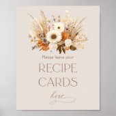 Herfst In Liefde Boho Bloemen Vrijgezellenfeest Re Poster (Voorkant)