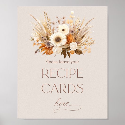 Herfst In Liefde Boho Bloemen Vrijgezellenfeest Re Poster (Voorkant)