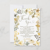 Herfst in liefde boho bloemenherfst chique vrijgez bedankkaart (Voorkant)