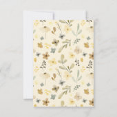 Herfst in liefde boho bloemenherfst chique vrijgez bedankkaart (Achterkant)