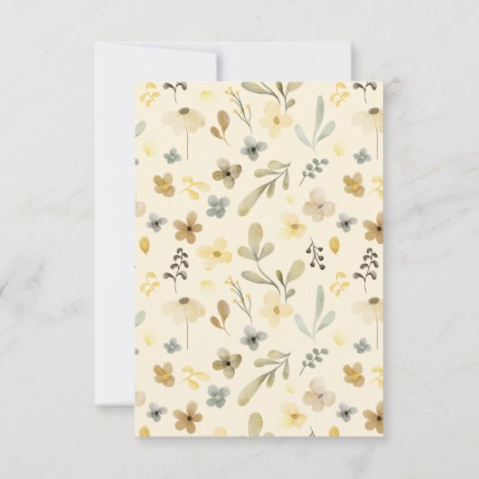 Herfst in liefde boho bloemenherfst chique vrijgez bedankkaart (Achterkant)