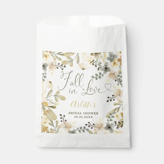 Herfst in liefde boho bloemenherfst chique vrijgez bedankzakje (Voorkant)