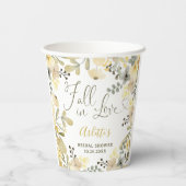 Herfst in liefde boho bloemenherfst chique vrijgez papieren bekers (Achterkant)