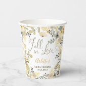 Herfst in liefde boho bloemenherfst chique vrijgez papieren bekers (Voorkant)