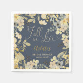 Herfst in liefde boho bloemenherfst chique vrijgez servet (Voorkant)