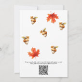 Herfst in Liefde Boho Floral QR Code Baby shower Kaart (Achterkant)