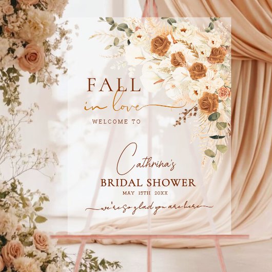 Herfst in Liefde Boho Floral Vrijgezellenfeest Wel Acryl Bord