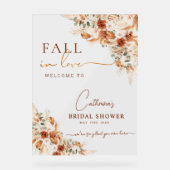 Herfst in Liefde Boho Floral Vrijgezellenfeest Wel Acryl Bord (Voorkant)