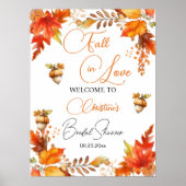 Herfst in Liefde Boho Floral Vrijgezellenfeest Wel Poster (Voorkant)