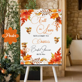 Herfst in Liefde Boho Floral Vrijgezellenfeest Wel Poster