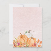 Herfst in Liefde Boho Herfst Pompoen Vrijgezellenf Aankondiging (Achterkant)