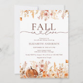 Herfst in Liefde Boho Herfst Pompoen Vrijgezellenf Kaart (Voorkant)