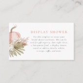 Herfst In Liefde Boho Pampas & Pompoen Vrijgezelle Informatiekaartje (Voorkant)