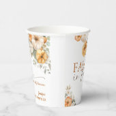 Herfst in Liefde Boho Pompoen Baby shower Papier Papieren Bekers (Rechts)