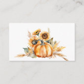 Herfst in liefde boho pompoen zonnebloemen cadeau informatiekaartje (Achterkant)