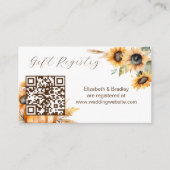 Herfst in liefde boho pompoen zonnebloemen cadeau informatiekaartje (Voorkant)