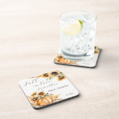 Herfst in liefde boho pompoen zonnebloemen gunsten bier onderzetter (Rechterzijde)