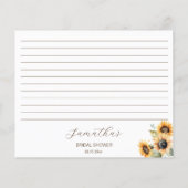 Herfst in liefde boho pompoen zonnebloemen receptk (Achterkant)