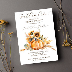 Herfst in liefde boho pompoen zonnebloemen vrijgez kaart