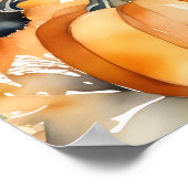 Herfst in liefde boho pompoen zonnebloemen welkoms poster (Hoek)