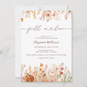 Herfst in liefde boho rustieke pompoen Vrijgezelle Kaart (Voorkant)