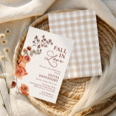 Herfst in Liefde Boho Terracotta Floral Vrijgezell Kaart