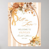 Herfst in Liefde Boho Terracotta Vrijgezellenfeest Poster (Voorkant)