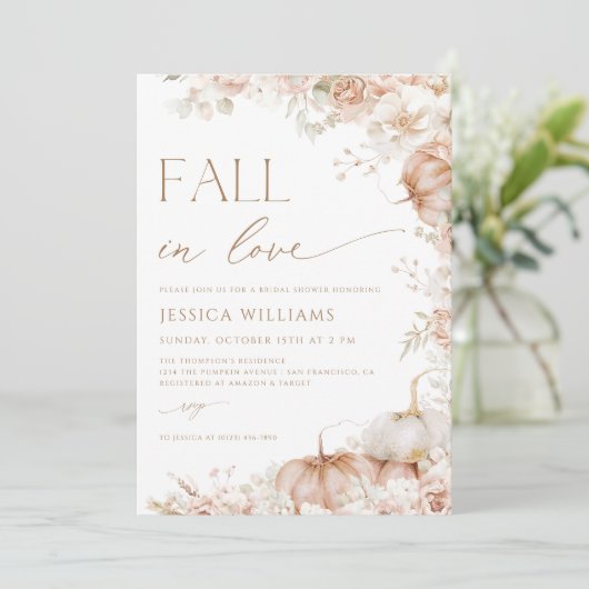 Herfst in liefde Boho Vrijgezellenfeest Kaart (Staand voorkant)