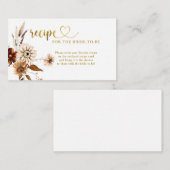 Herfst in Liefde Boho Vrijgezellenfeest Recept Ver Informatiekaartje (Voorkant / Achterkant)