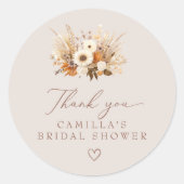 Herfst in liefde Boho Vrijgezellenfeest Ronde Sticker (Voorkant)