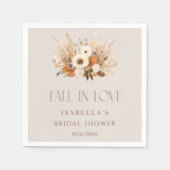 Herfst in liefde Boho Vrijgezellenfeest Servet (Voorkant)