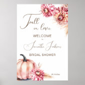 Herfst in liefde boho vrijgezellenfeest welkomstbo poster (Voorkant)