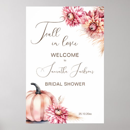 Herfst in liefde boho vrijgezellenfeest welkomstbo poster (Voorkant)