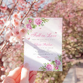 Herfst in Liefde Boho Waterverf Bloemen Vrijgezell Kaart