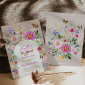 Herfst in liefde | Boho Wildflower Meisje Baby sho Kaart