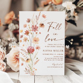 Herfst in Liefde Boho Wildflower Vrijgezellenfeest Kaart