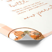 Herfst in liefde Boodschap in een fles Baby shower Poster (Hoek)