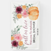 herfst in liefde bordeaux roze vrijgezellenfeest w spandoek (Verticaal)