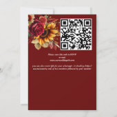 Herfst in liefde bordeaux rozen zonnebloemen bruil kaart (Achterkant)