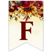 Herfst in liefde bordeaux zonnebloemen vrijgezelle vlaggetjes (Tweede vlag)