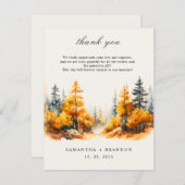 Herfst in liefde Bos Bedankkaart (Voorkant / Achterkant)