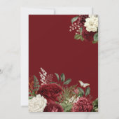 herfst in liefde Botanische Floral Pumpkin Weddens Kaart (Achterkant)