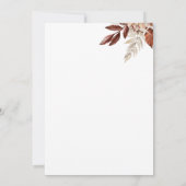 Herfst in Liefde botanische waterverf pompoen brui Kaart (Achterkant)