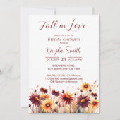 Herfst in liefde bourgogne sinaasappel dahlias vri kaart (Voorkant)