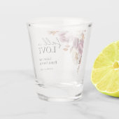 Herfst in liefde Bourgondië Bloemen Herfst Vrijgez Shot Glas (Achterkant)