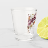 Herfst in liefde Bourgondië Bloemen Herfst Vrijgez Shot Glas (Links)