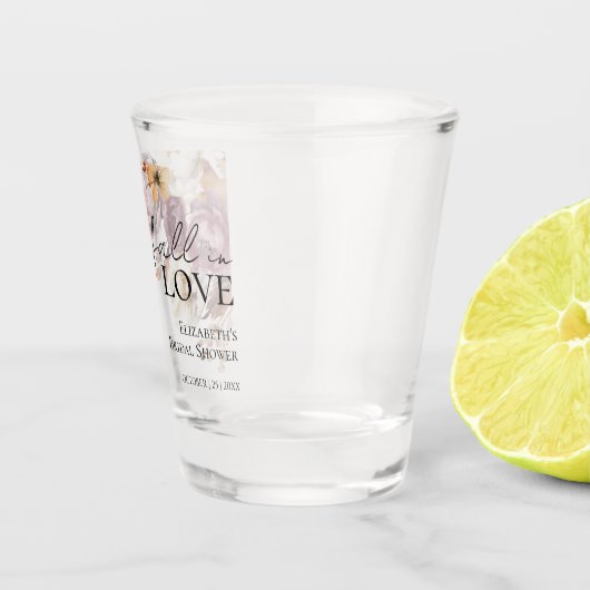 Herfst in liefde Bourgondië Bloemen Herfst Vrijgez Shot Glas (Rechts)